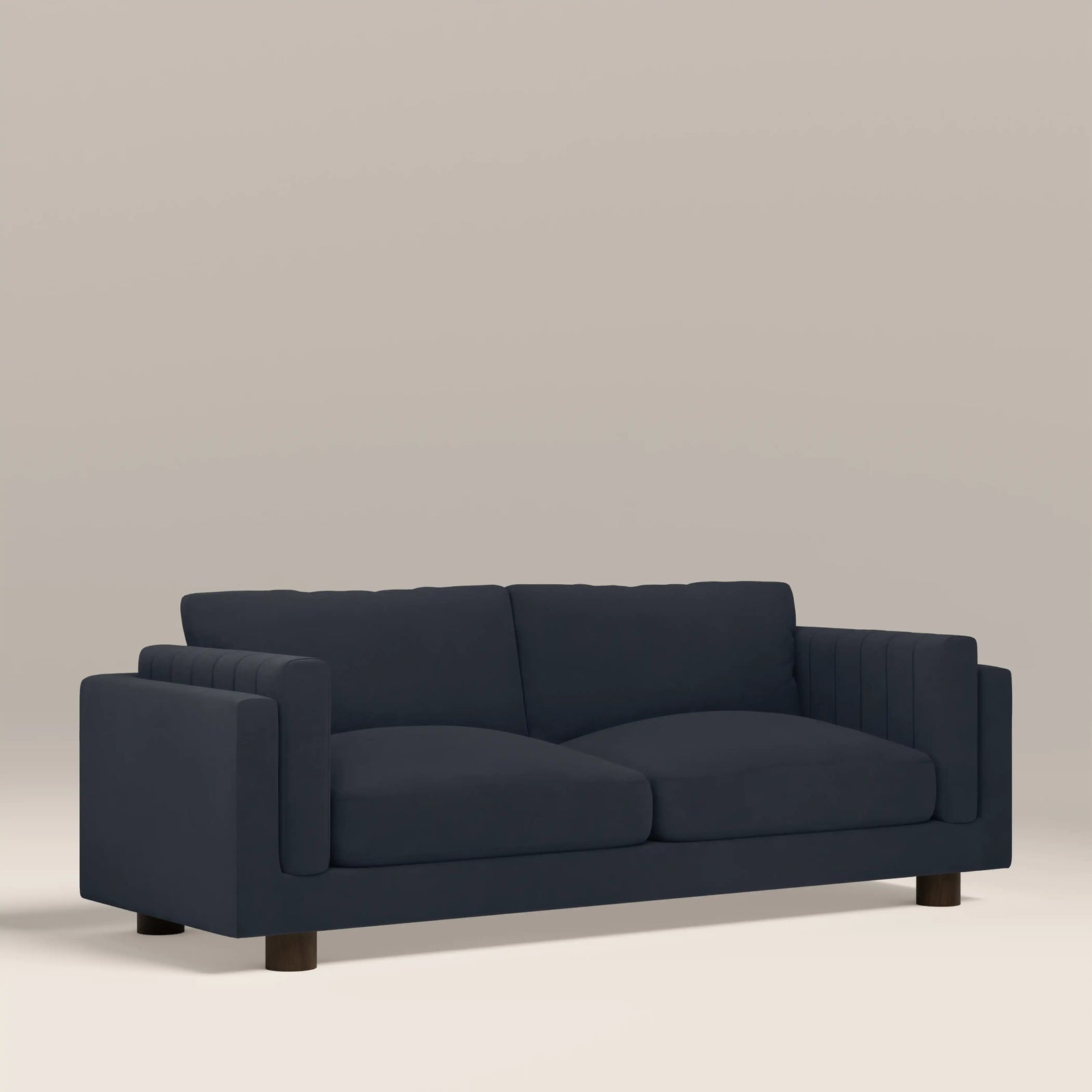 Halton 3 Seater Sofa | Dark Blue Sustainable Velvet