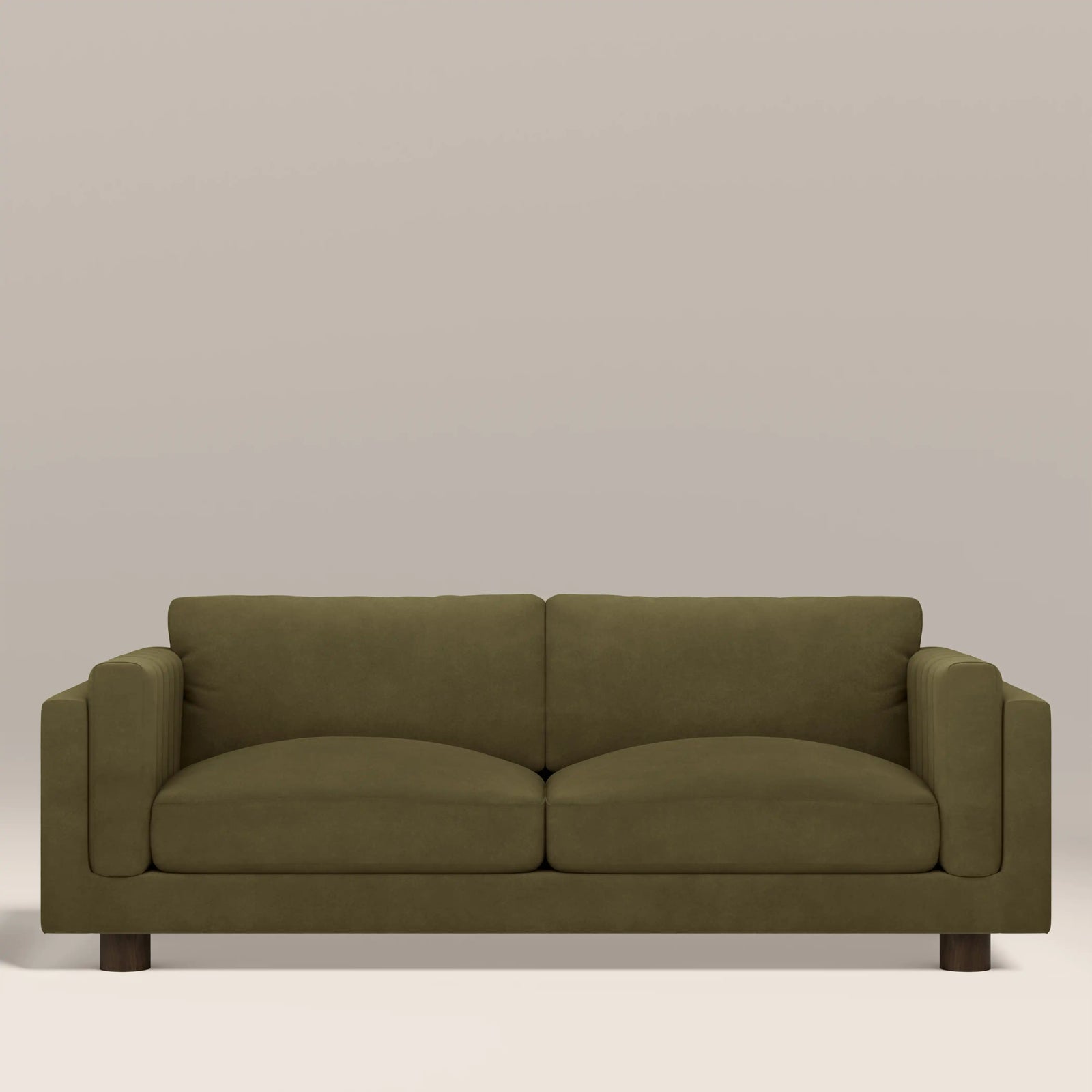 Halton 3 Seater Sofa | Moss Green Sustainable Mohair Velvet