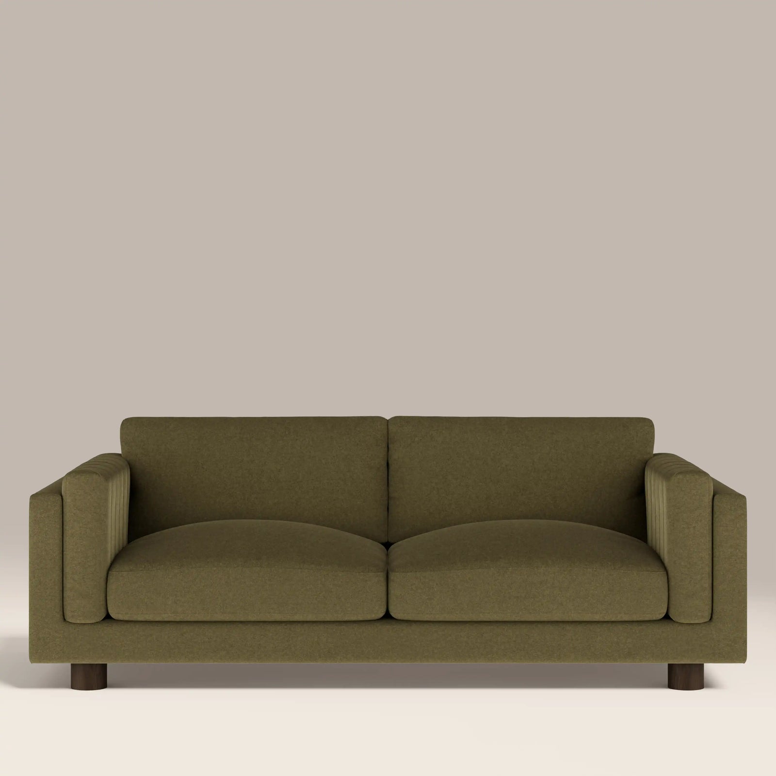 Halton 3 Seater Sofa | Moss Green Sustainable Mohair Velvet