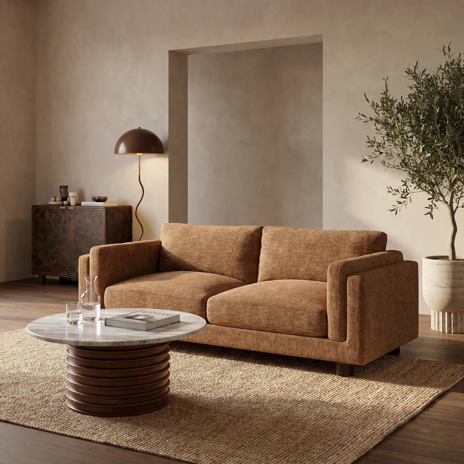 Halton 3 Seater Sofa | Speckled Honey Sustainable Boucle