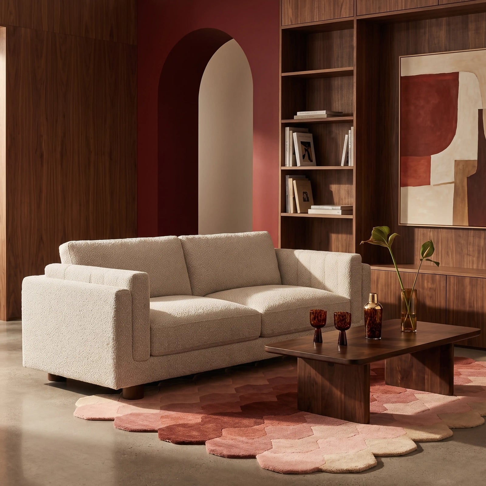 Halton 3 Seater Sofa | Speckled Stone Sustainable Boucle