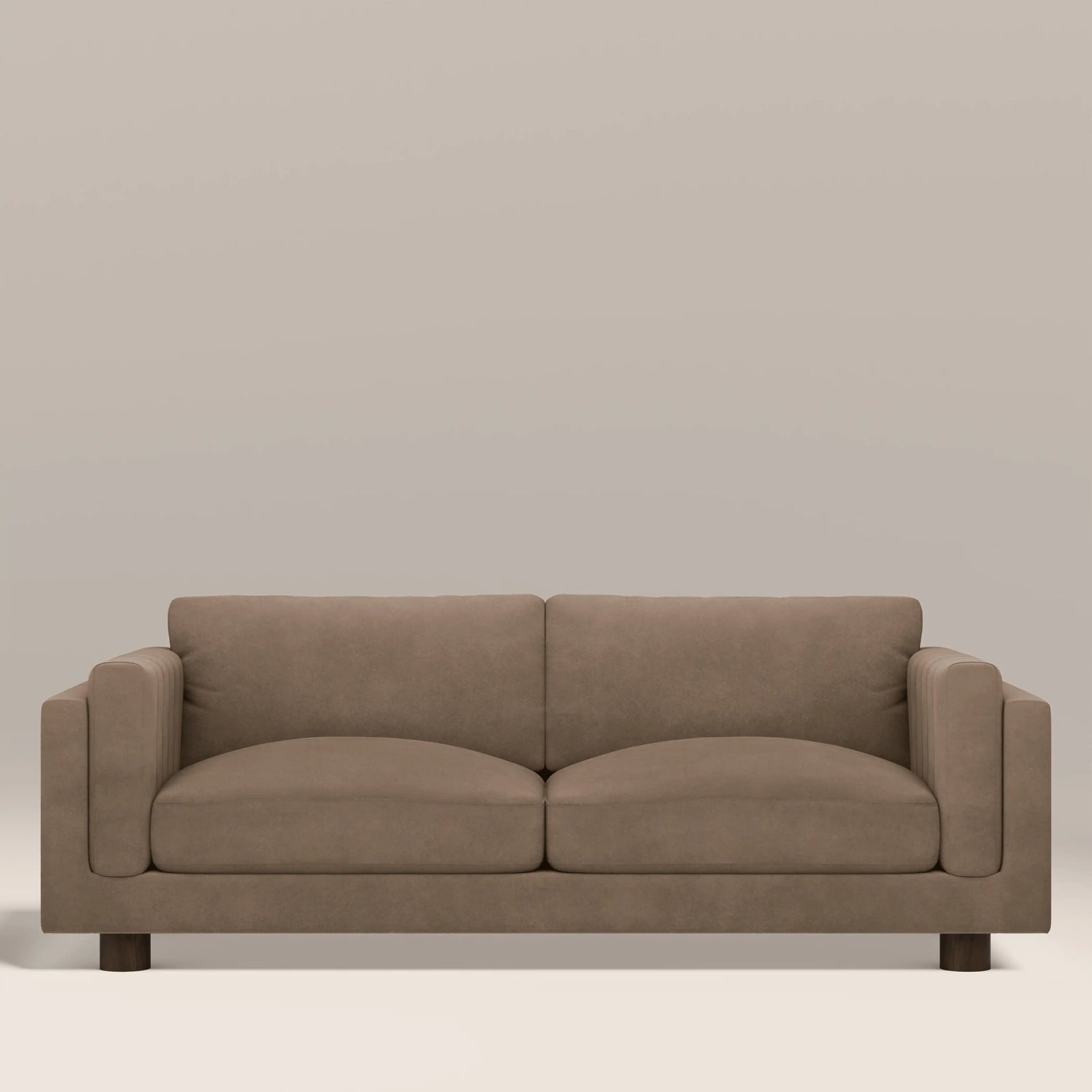 Halton 3 Seater Sofa | Truffle Brown Sustainable Mohair Velvet