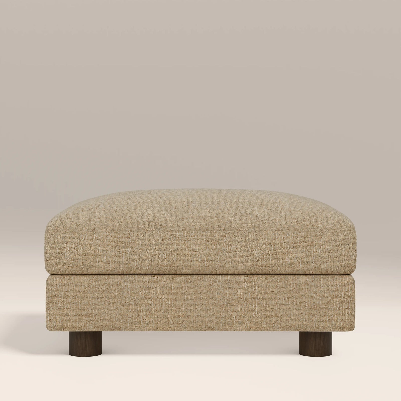 Halton Footstool | Speckled Latte Boucle