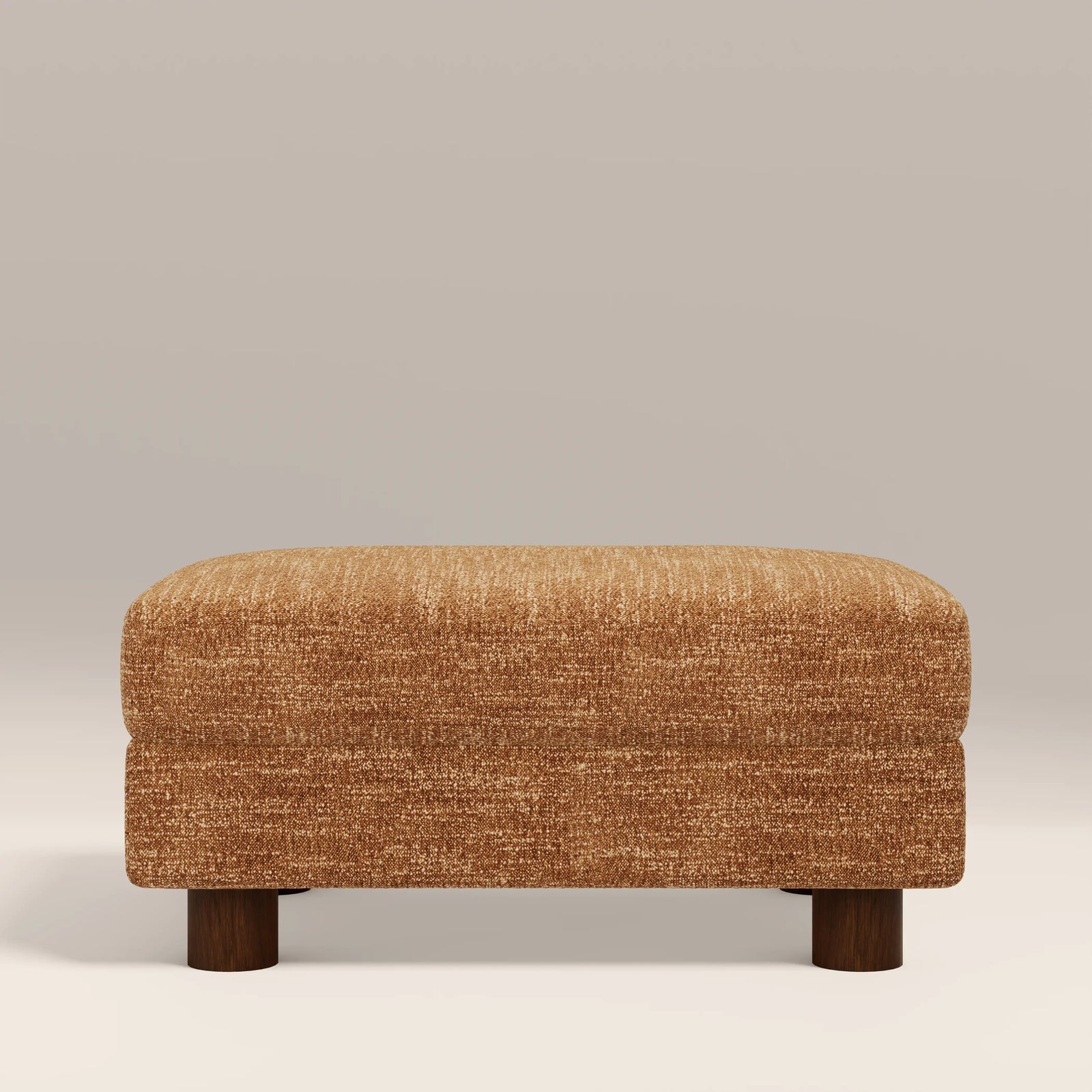 Halton Footstool |  Speckled Honey Sustainable Boucle