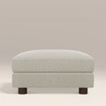 Halton Footstool | Speckled Stone Sustainable Boucle