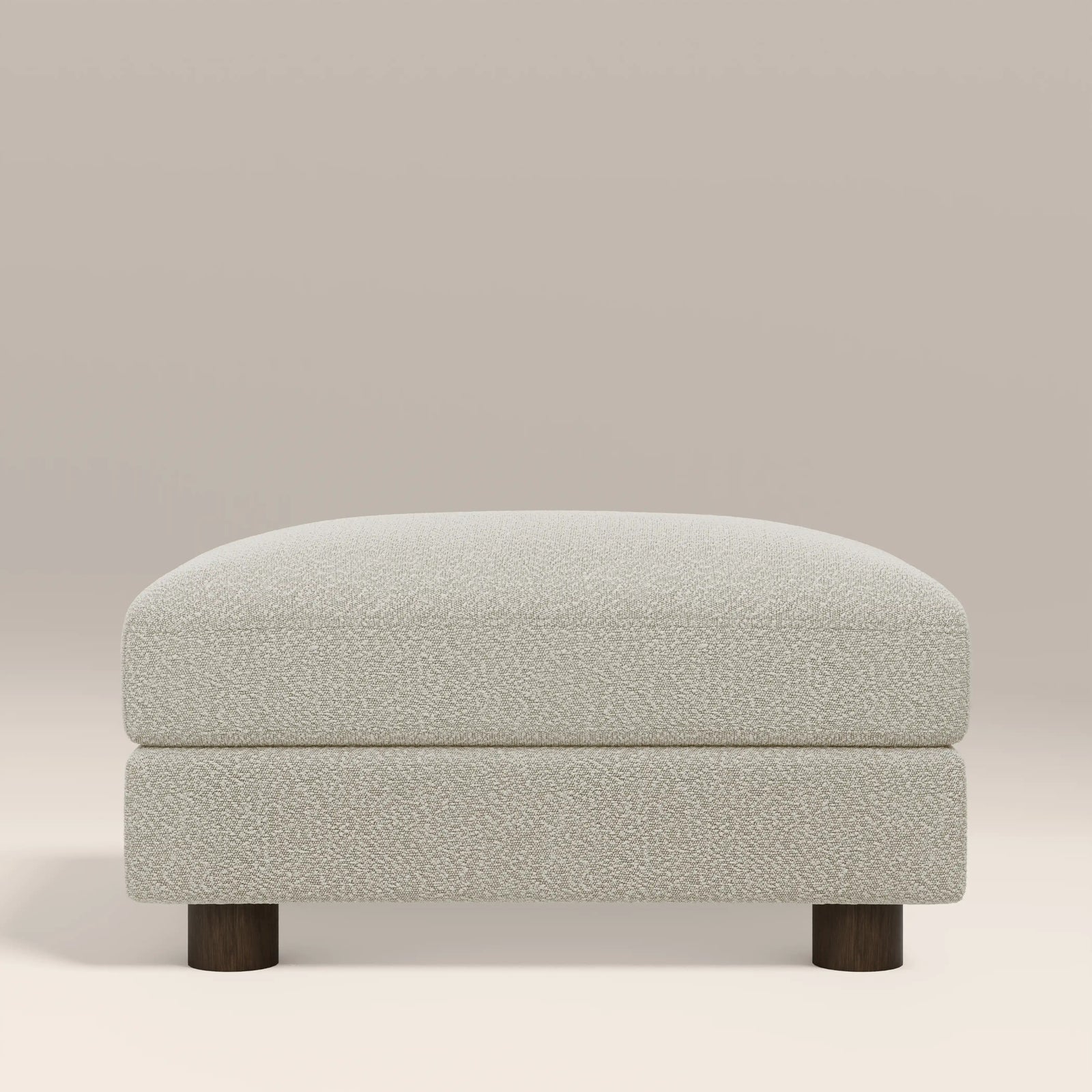 Halton Footstool | Speckled Stone Sustainable Boucle