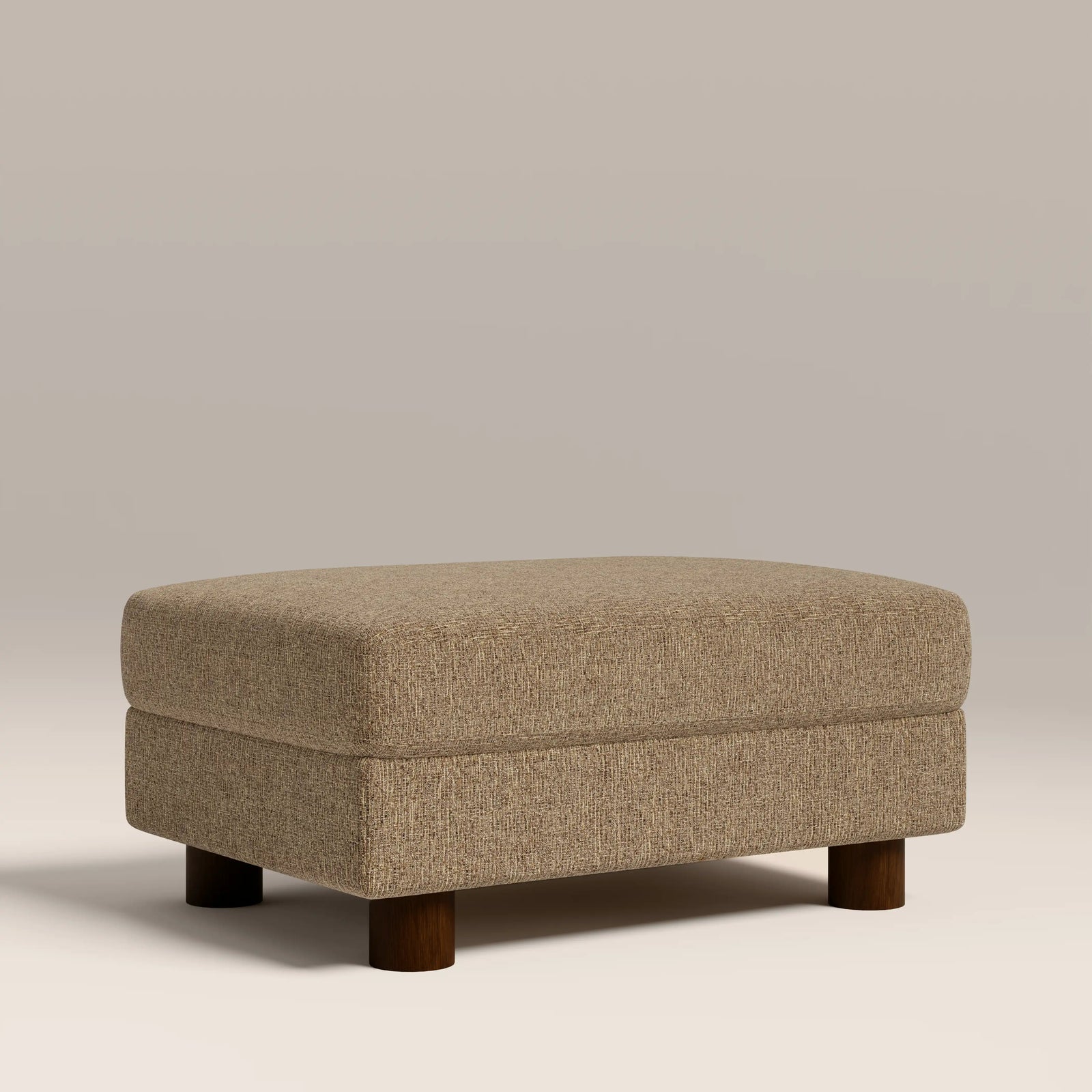 Halton Footstool | Speckled Cappuccino Boucle