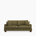 Nola 3 Seater Sofa | Moss Green Sustainable Mohair Velvet