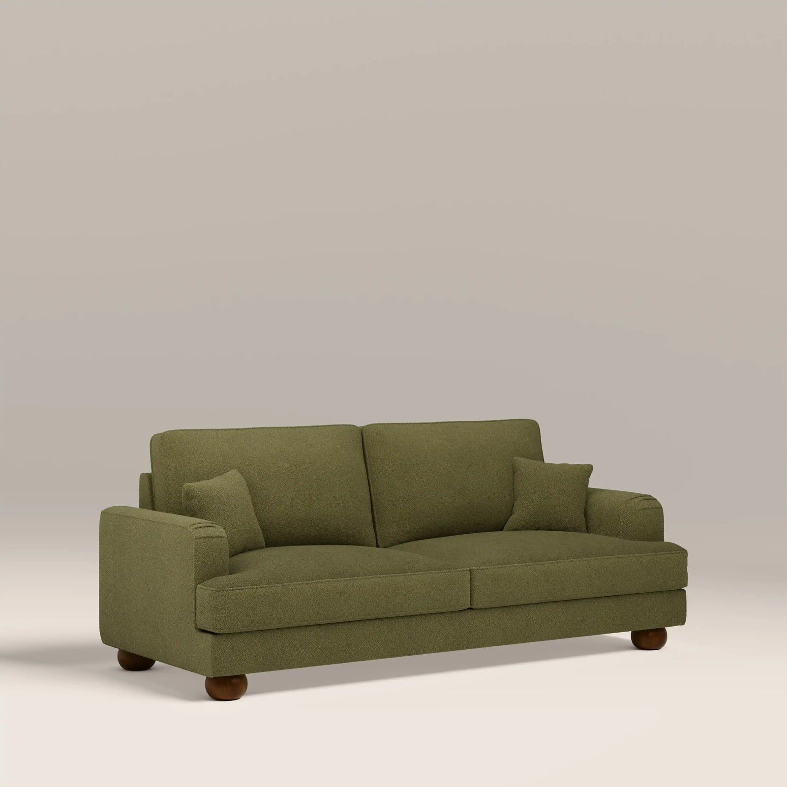 Nola 3 Seater Sofa | Moss Green Boucle