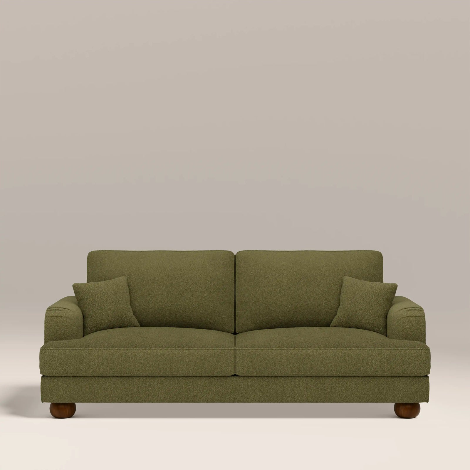 Nola 3 Seater Sofa | Moss Green Boucle