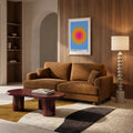 Nola 3 Seater Sofa | Caramel Brown Sustainable Mohair Velvet