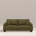 Nola 3 Seater Sofa | Moss Green Sustainable Mohair Velvet
