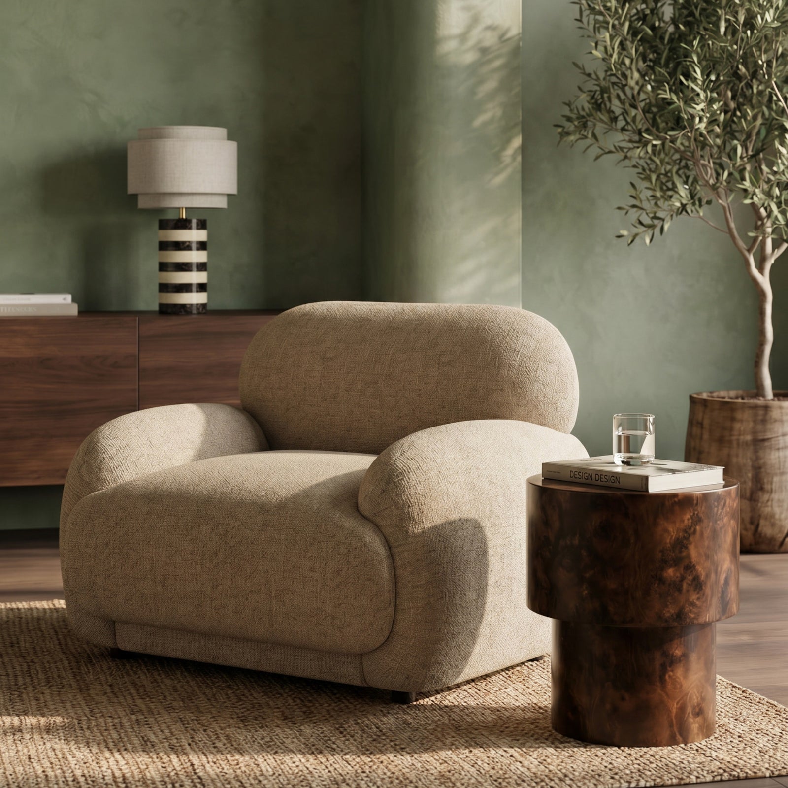 Cloud Armchair | Speckled Latte Boucle