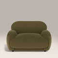 Cloud Armchair | Moss Green Sustainable Mohair Velvet