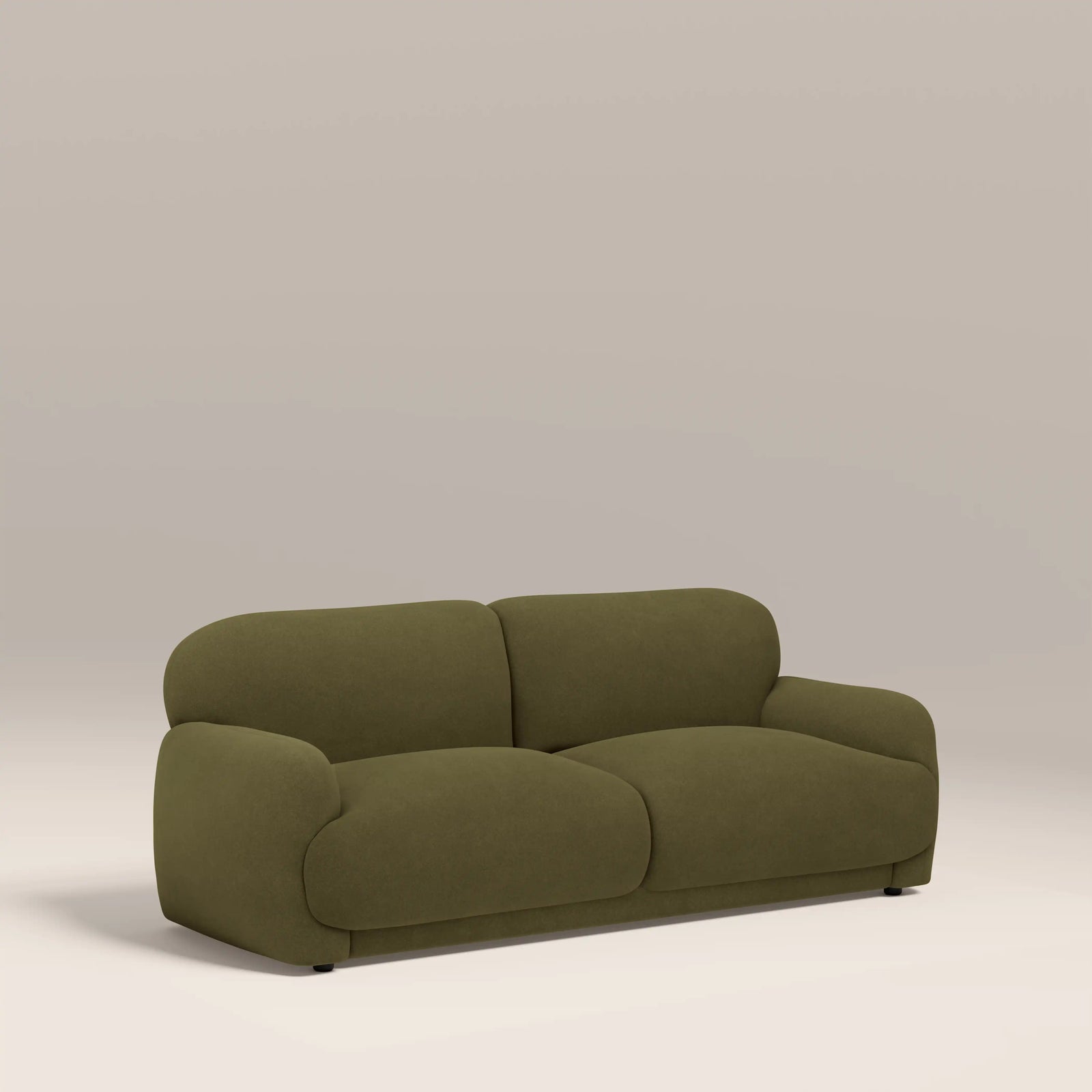 Cloud 2 Seater Sofa | Moss Green Sustainable Mohair Velvet