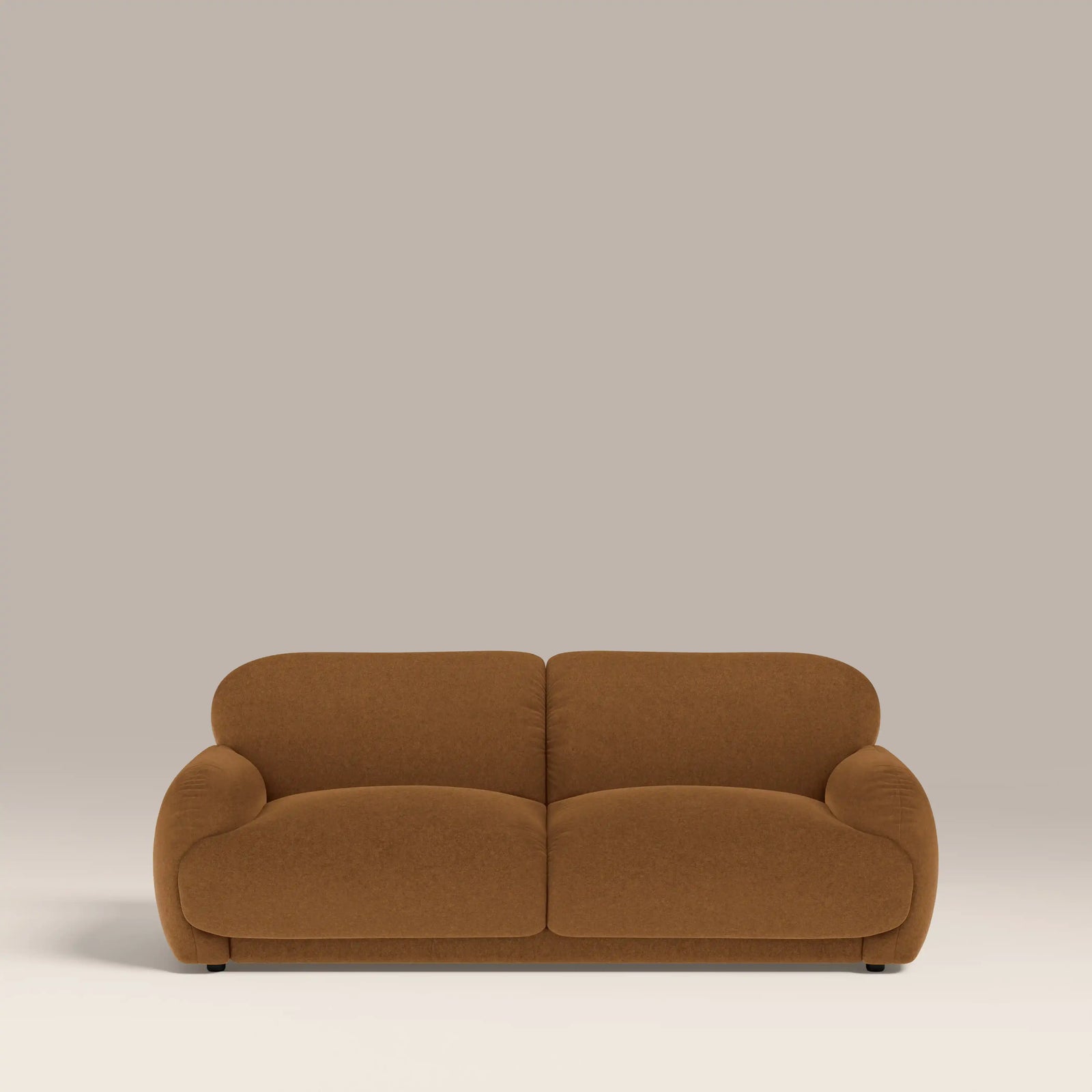 Cloud 2 Seater Sofa | Caramel Brown Sustainable Mohair Velvet