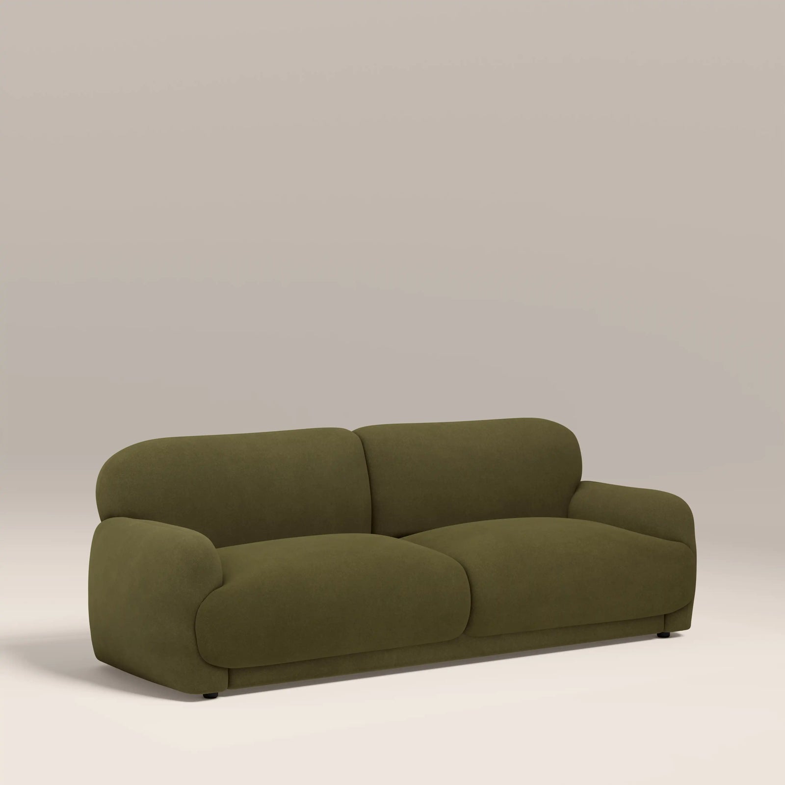 Cloud 3 Seater Sofa | Moss Green Sustainable Mohair Velvet