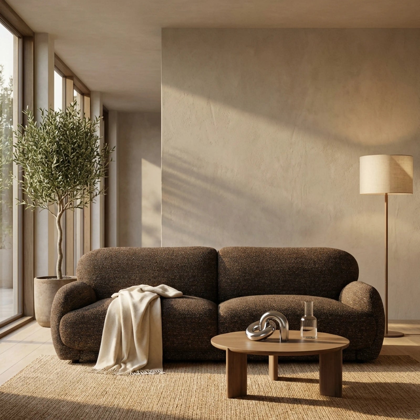 Cloud 3 Seater Sofa | Speckled Espresso Boucle