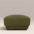Cloud Footstool | Moss Green Sustainable Mohair Velvet