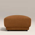 Cloud Footstool | Caramel Brown Sustainable Mohair Velvet