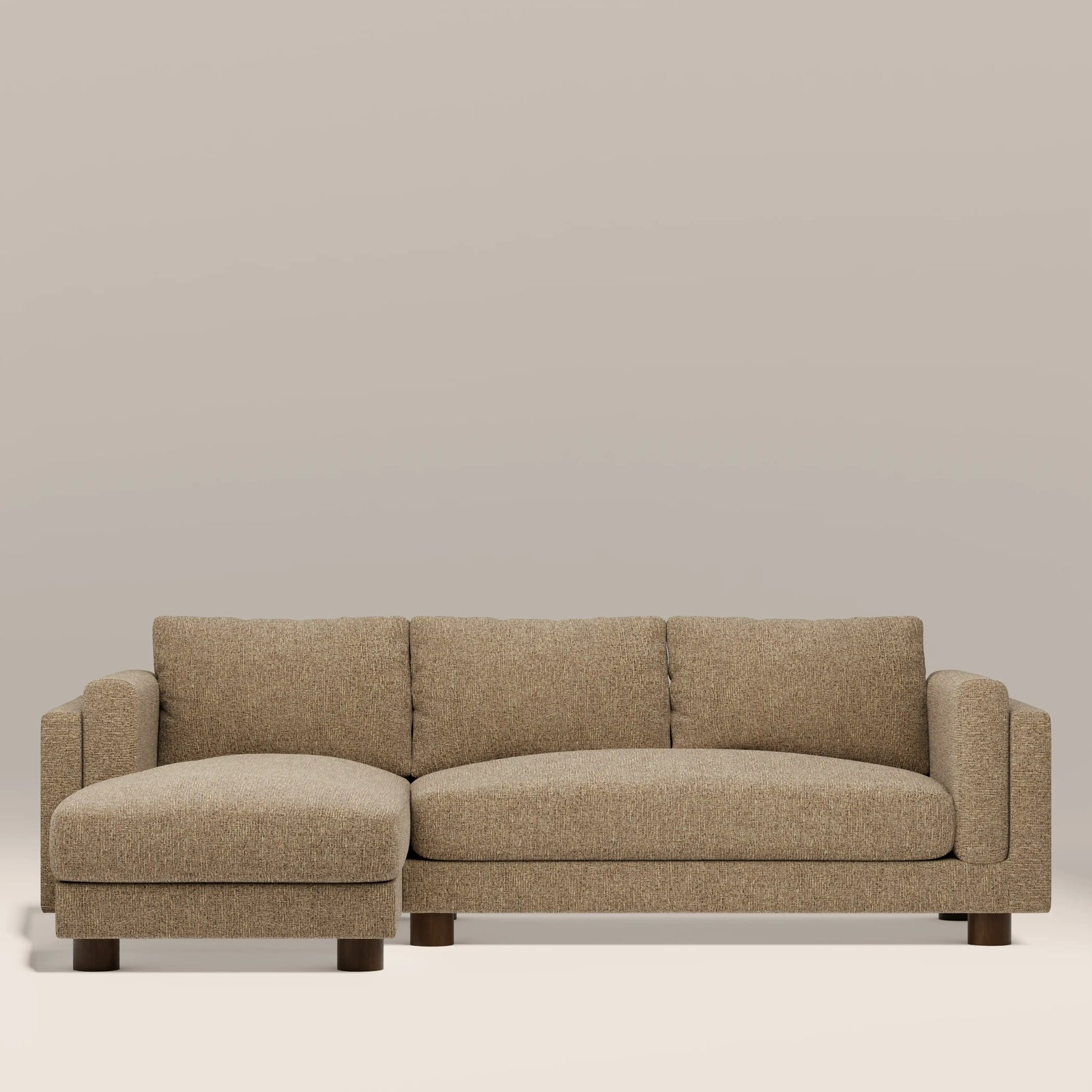 Halton Left Hand Chaise Sofa | Speckled Cappuccino Boucle