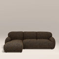 Cloud Left Hand Chaise Sofa | Speckled Espresso Boucle