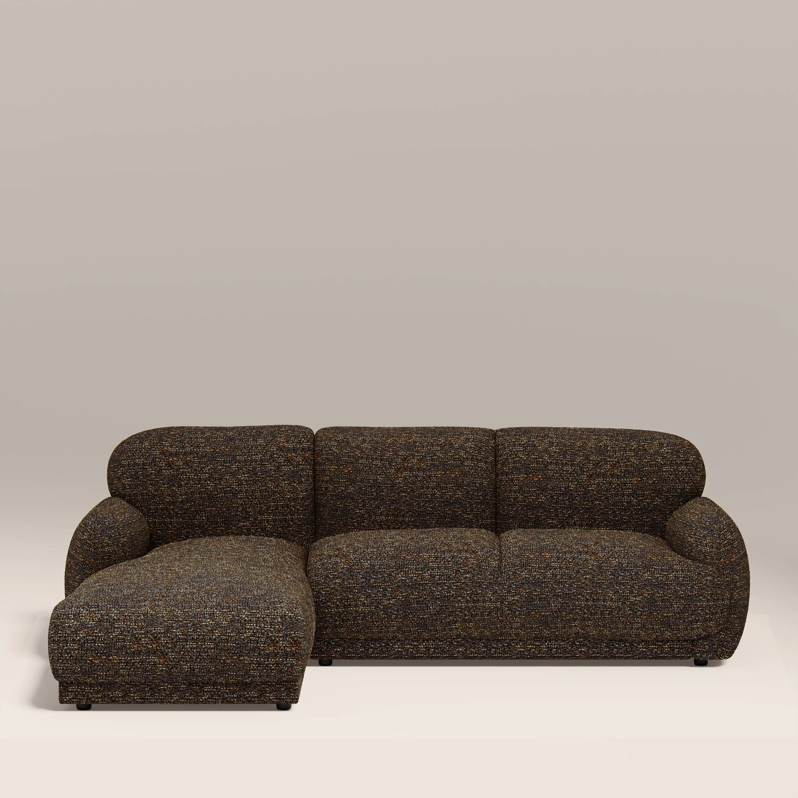 Cloud Left Hand Chaise Sofa | Speckled Espresso Boucle
