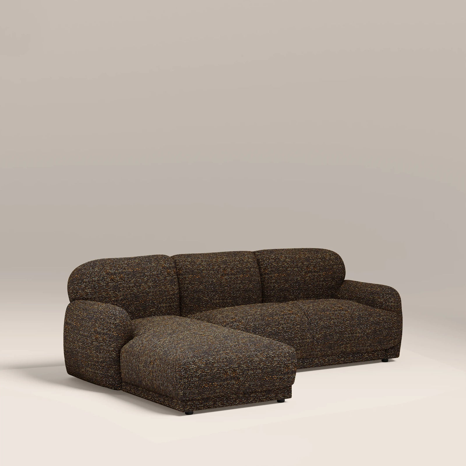 Cloud Left Hand Chaise Sofa | Speckled Espresso Boucle