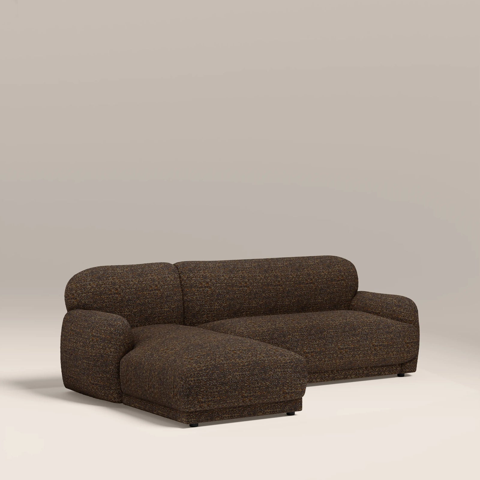 Cloud Left Hand Chaise Sofa | Speckled Espresso Boucle