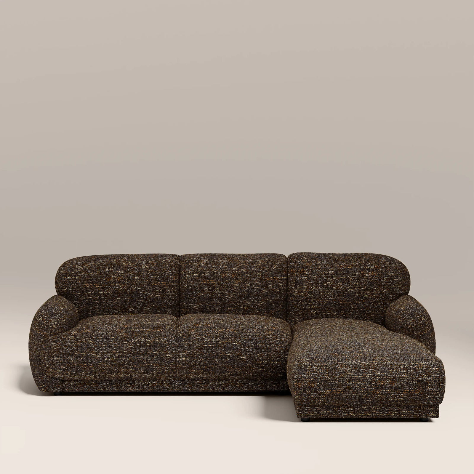 Cloud Right Hand Chaise Sofa | Speckled Espresso Boucle
