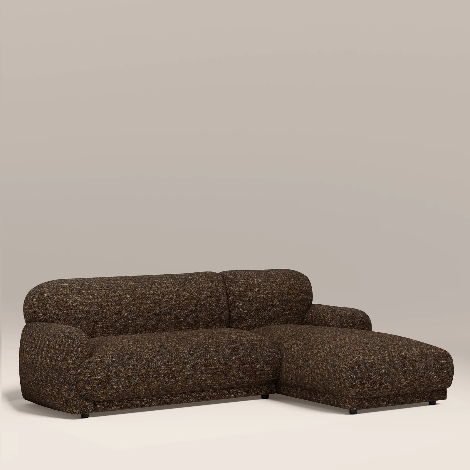 Cloud Right Hand Chaise Sofa | Speckled Espresso Boucle
