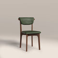 Nobu Dining Chair | Vintage Green Faux Leather & Walnut