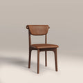Nobu Dining Chair | Vintage Tan Faux Leather & Walnut