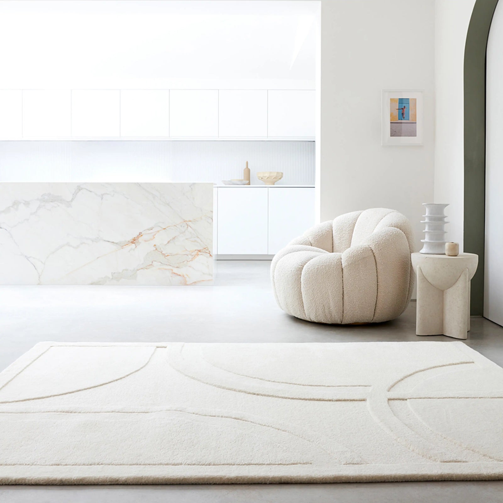 Cobble Hand Tufted Rug | Cream