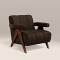 Paulo Accent Chair | Speckled Espresso Boucle & Walnut