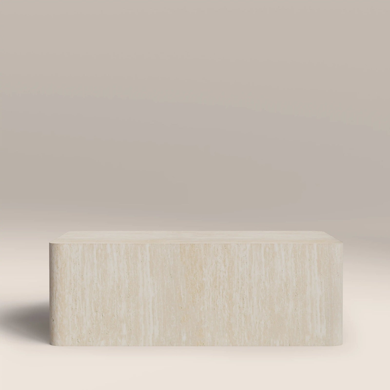 Sabel Rectangle Coffee Table | Natural Travertine Effect