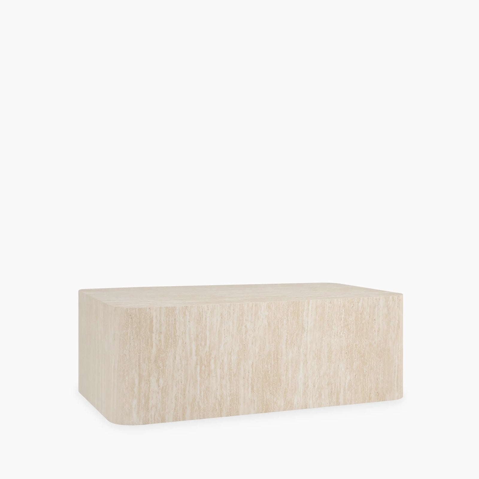 Sabel Rectangle Coffee Table | Natural Travertine Effect