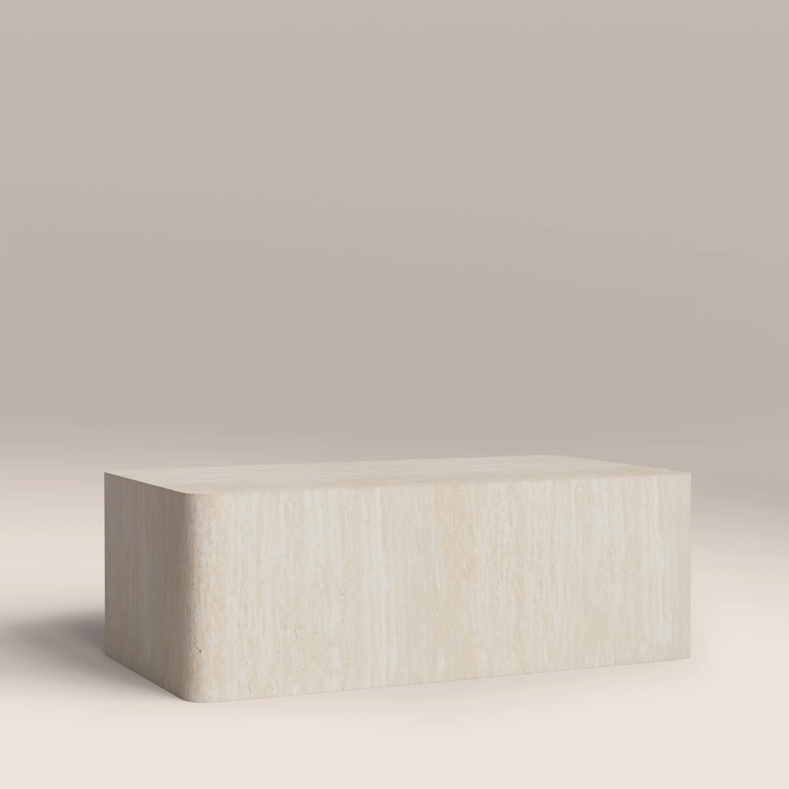 Sabel Rectangle Coffee Table | Natural Travertine Effect