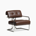 Paddington Accent Chair | Chocolate Brown Leather & Chrome