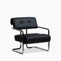 Paddington Accent Chair | Black Leather & Chrome
