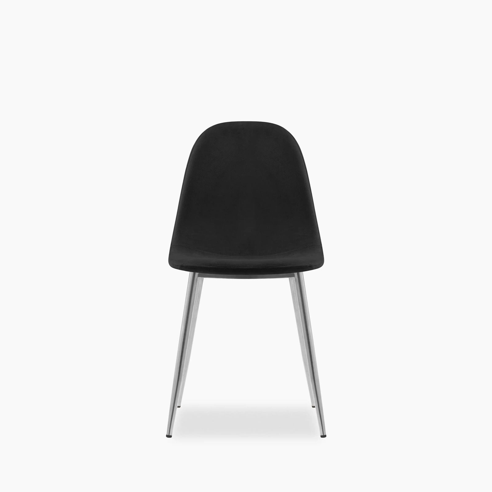 Rayner Dining Chair | Black Velvet & Chrome