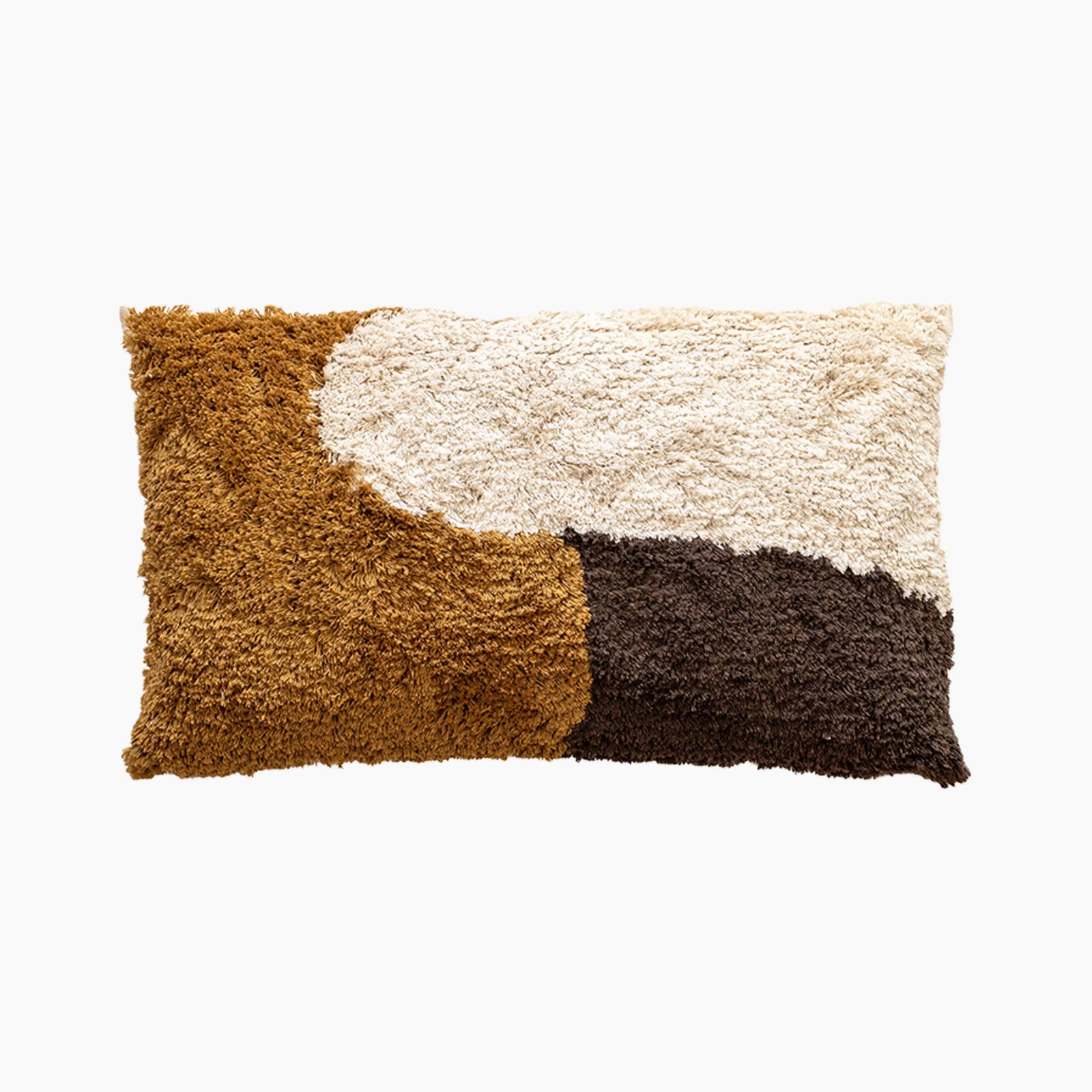 Theodora Tufted Rectangle Cushion | Brown & Taupe