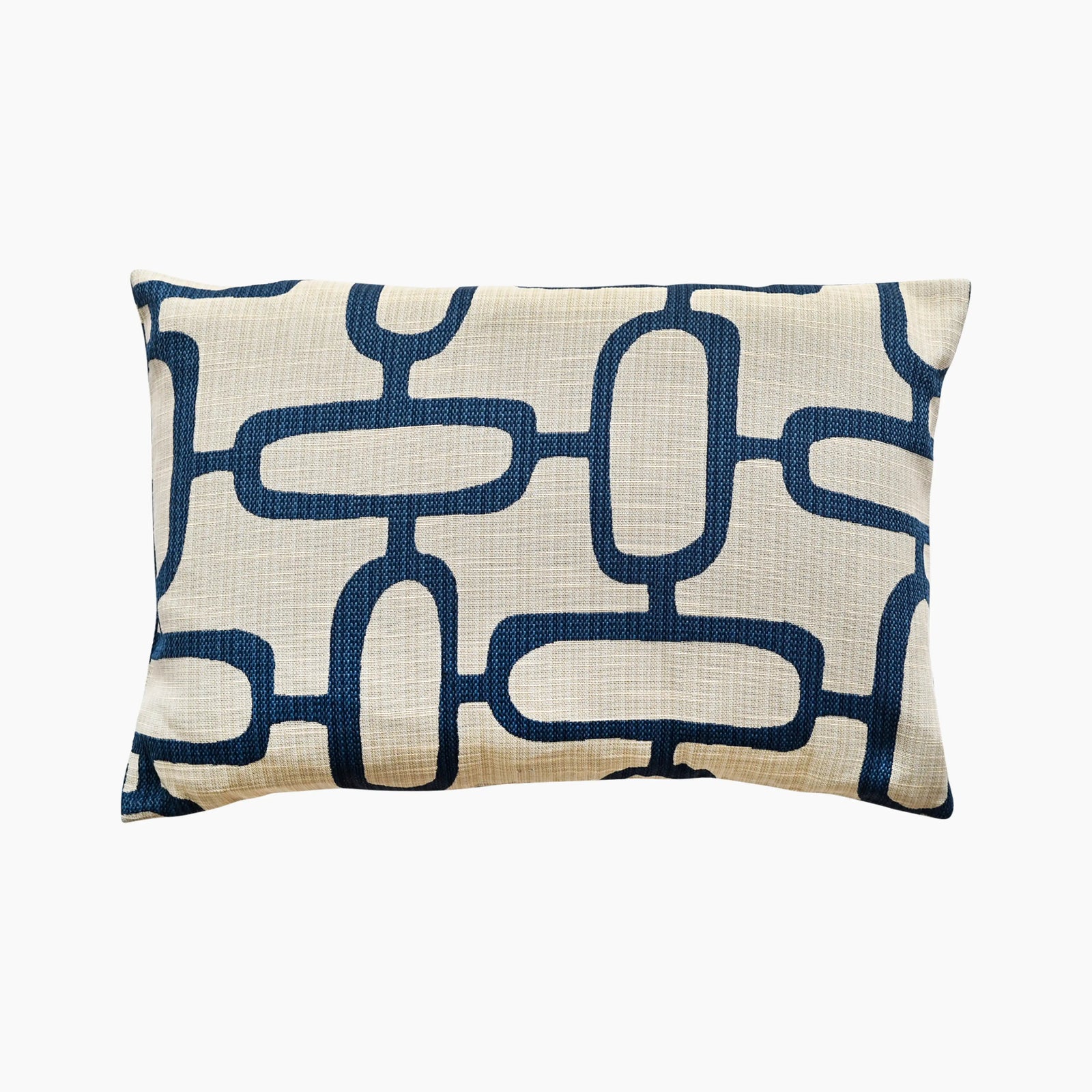 Rectangle Cushion | Blue & Cream