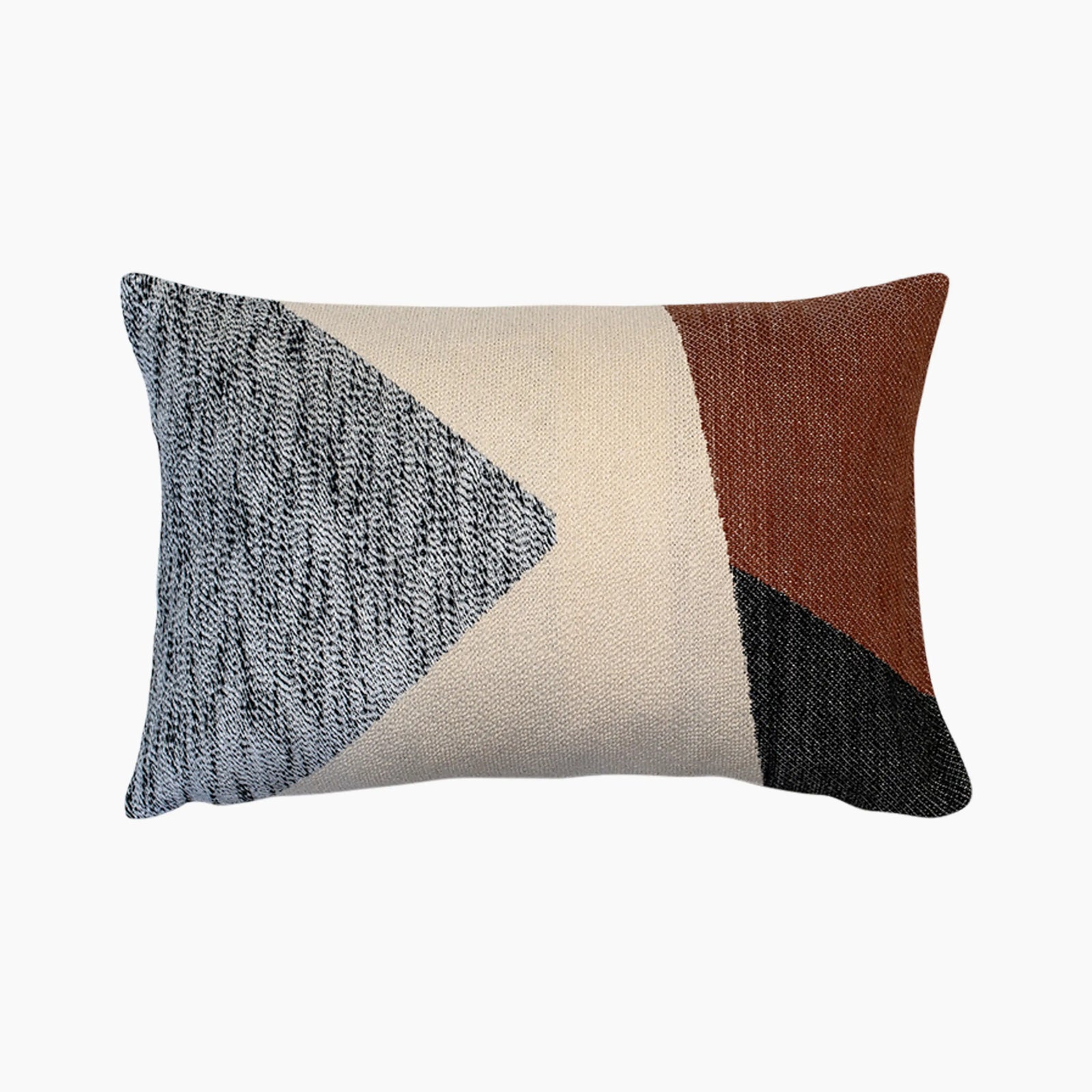 Odette Abstract Rectangle Cushion | Cream & Natural