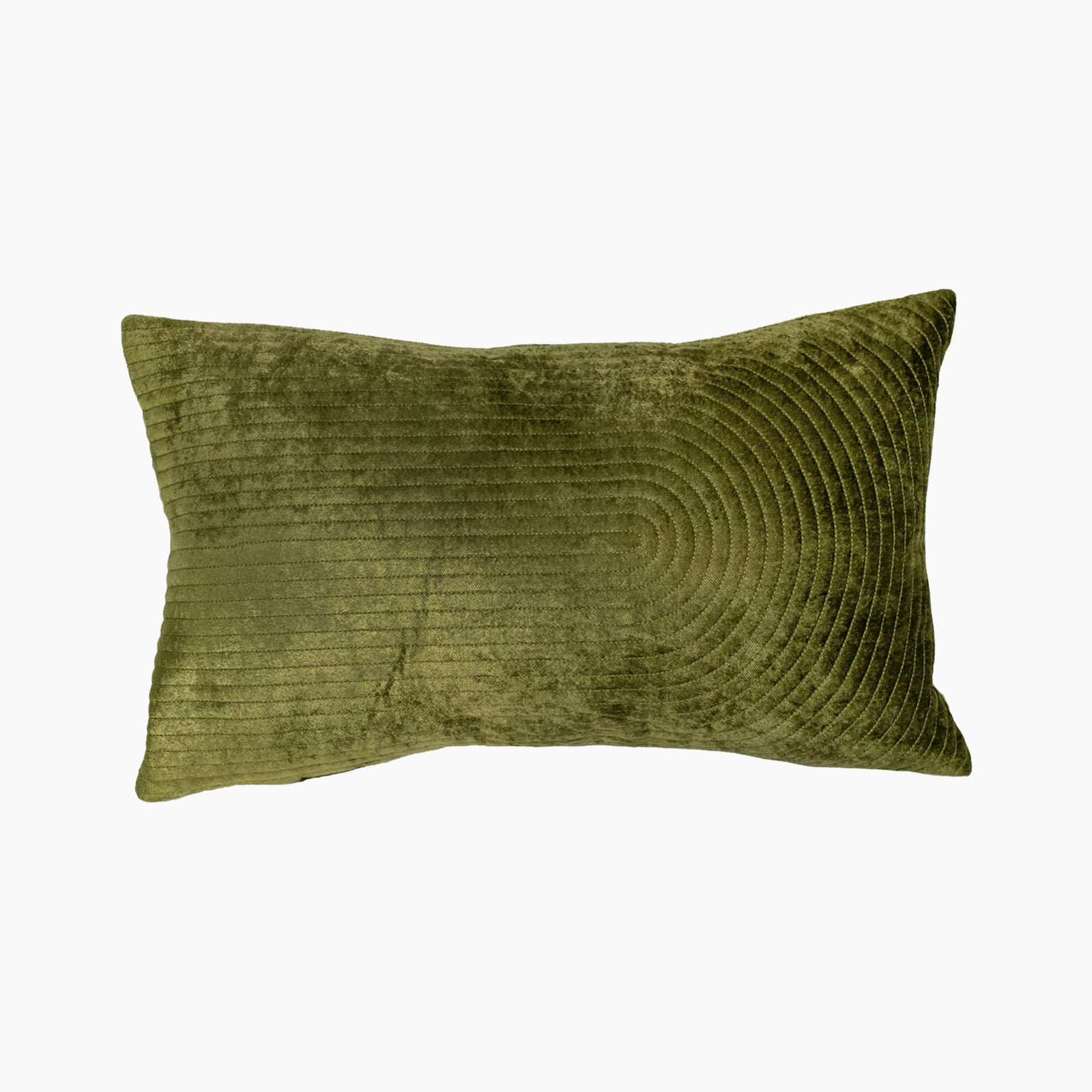 Geometric Rectangle Cushion | Olive Green