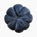 Fleur Flower Velvet Cushion | Dusky Blue