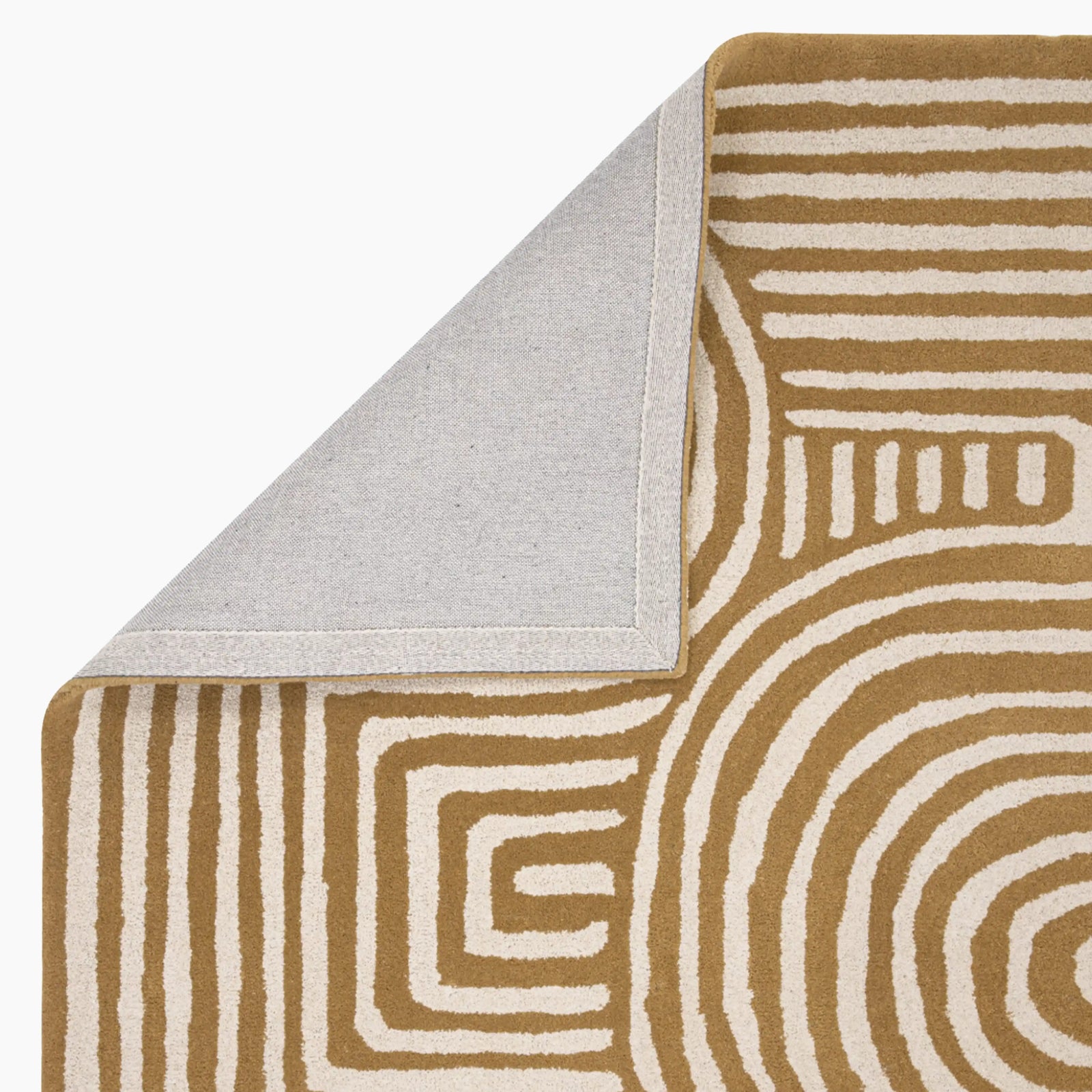 Bauhaus Hand Tufted Wool Rug | Ochre