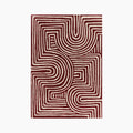 Bauhaus Hand Tufted Rug | Plum