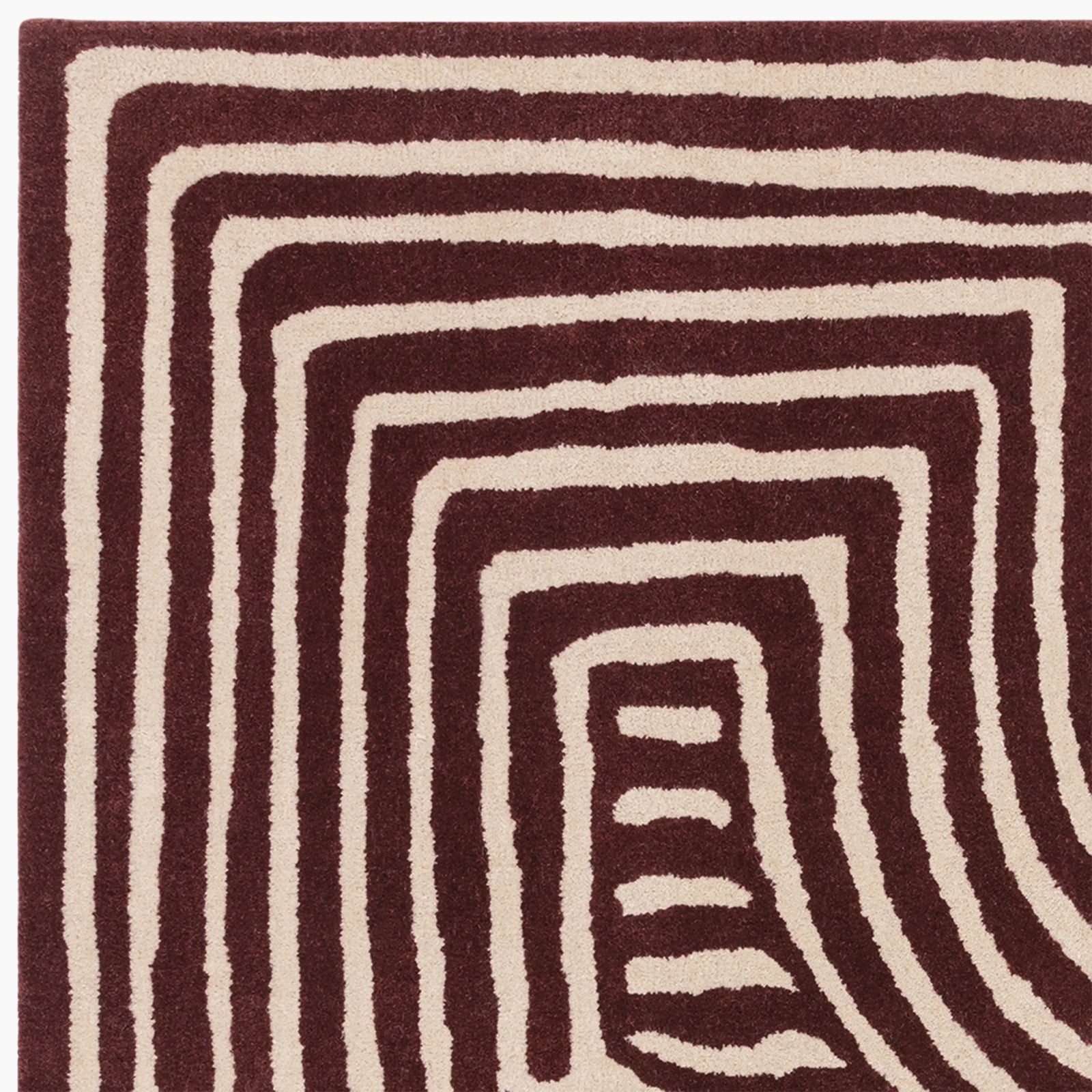 Bauhaus Hand Tufted Rug | Plum