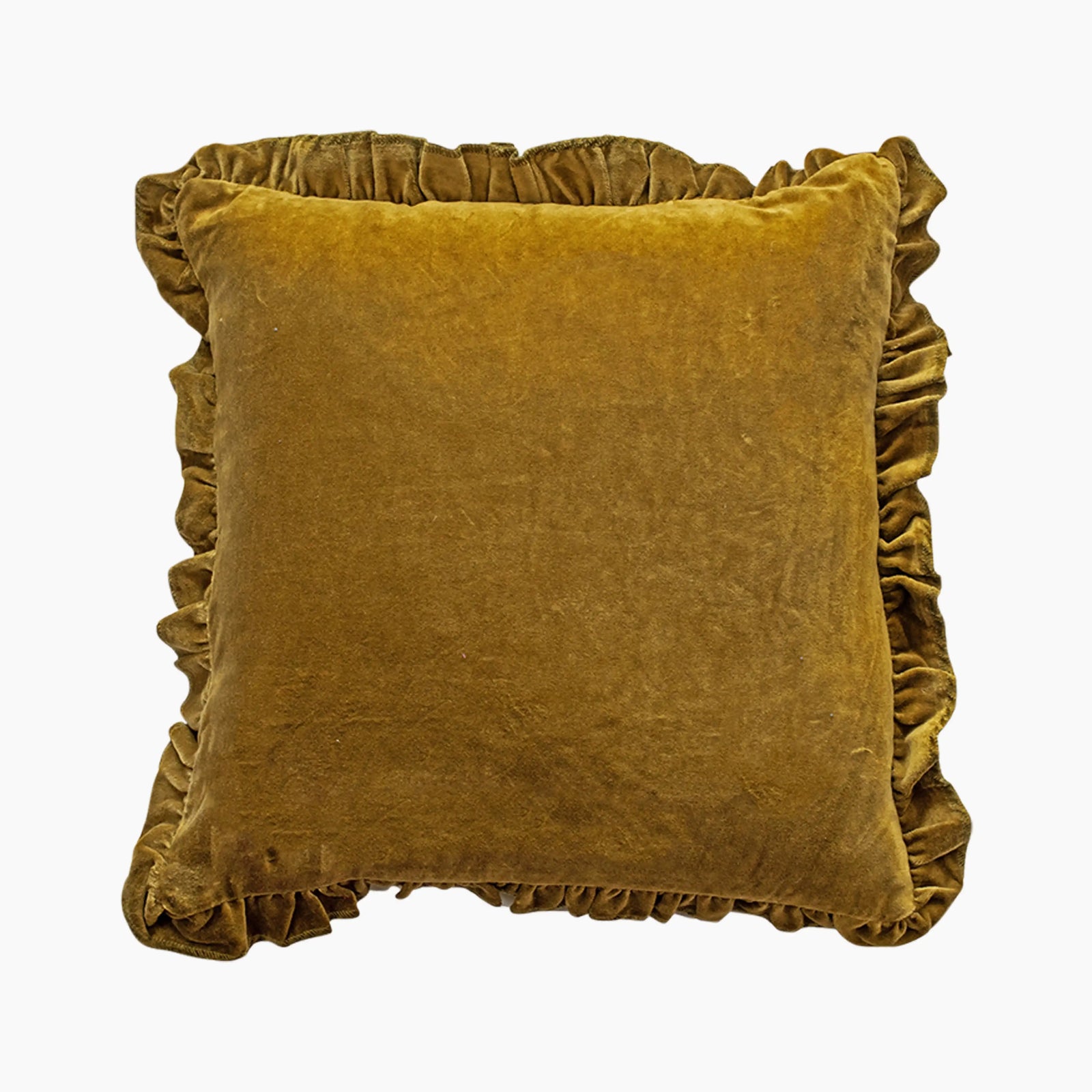 Delphine Rectangle Velvet Velvet Cushion | Olive Green